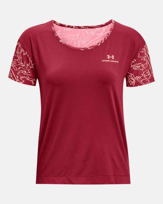 Women's UA RUSH™ Energy Colorblock Short Sleeve in Pink image number 4